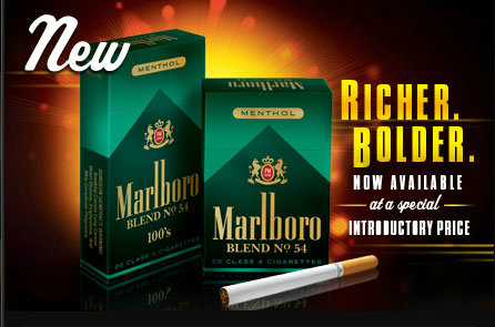 Marlboro Blend No. 54 Menthol cigarettes hard box